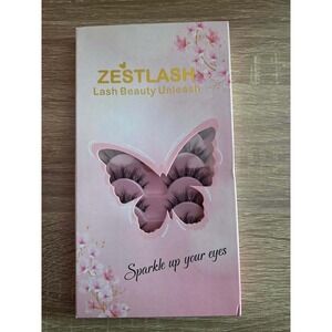ZESTLASH Manga Anime Lashes 10 Pairs Clear Invisible Band Style 3 C Curl New